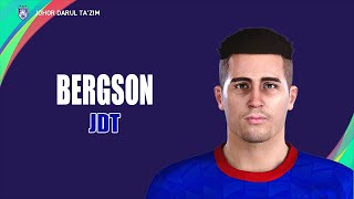 Bergson da Silva JDT Face Build  Stats  PES 2021 [upl. by Yedok]