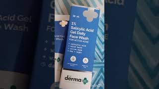 derma co salicylic acid gel face wash 1 salicylic acid  witch hazel willow bark [upl. by Nirot]