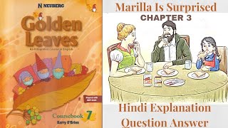 Marilla Is SurprisedChapter 3 Class 7 Golden Leaves English  Hindi Explanation  QampA class7 [upl. by Lamoureux549]