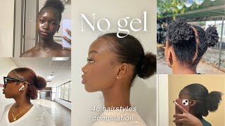 🔥Trendy 4C Hairstyles Without Gel  Easy amp Stylish Looks for Natural Hair 🔥 [upl. by Enilraep845]