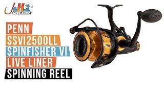 Penn SSVI2500LL Spinfisher VI Live Liner Spinning Reel  JampH Tackle [upl. by Ahens]