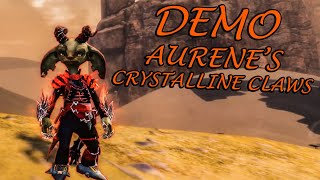 Guild Wars 2  Aurenes Crystalline Claws Demo [upl. by Nyvek]