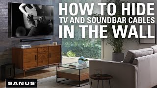 How to Hide Wires for Wall Mounted TV  Soundbar  No power tools required  Safe amp Code Compliant [upl. by Mloclam741]