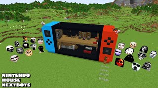 SURVIVAL NINTENDO SWITCH HOUSE WITH 100 NEXTBOTS in Minecraft  Gameplay  Coffin Meme [upl. by Alamac]