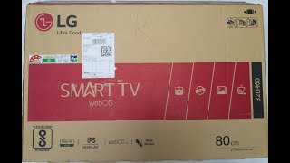 LG TV Unboxing 2017  32LH604T Full HD LED Smart TV with Wall Mount in Hindi [upl. by Georgie]