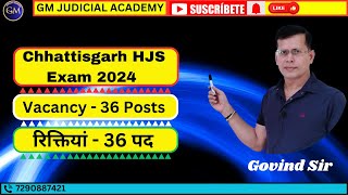 Chhattisgarh HJS Examination 2024 Main Examination Syllabus hjs aspirants [upl. by Anid892]