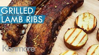 How to Grill Ribs Grilled Rack of Lamb Recipe  Kenmore [upl. by Nasar]