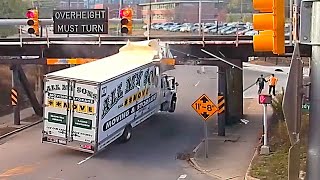 15 Minutes of Trucks Crashing Into Bridges [upl. by Xeno]