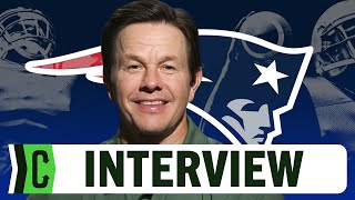 Mark Wahlberg Interview The Union Shane Blacks New Movie and The Patriots [upl. by Nhtanhoj913]