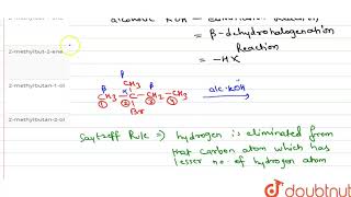 The major product formed when 2bromomethylbutane is refluxed with ethanolic KOH is [upl. by Lala]