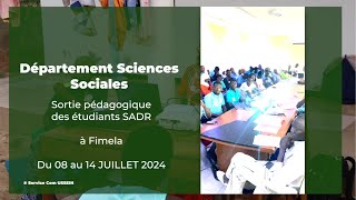 Sortie pédagogique des étudiants de L3 SADR du Dépt Sciences sociales à FIMELA FATICK [upl. by Enifesoj]