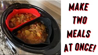 Dual Crockpot Liners Make Two Meals At Once Or Make Meat In One amp Veggies In Other Link Below [upl. by Karylin]