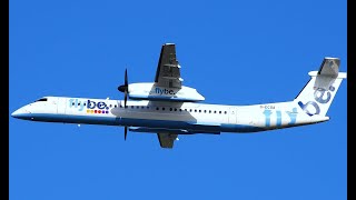 FLYBE DASH 8 JERSEY amp BELFAST CITY  DONCASTER AIRPORT UK [upl. by Yadnil]