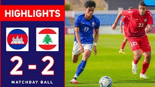 HIGHLIGHTS  Cambodia vs Lebanon 22  AFC U23 Asian Cup 2023 កម្ពុជា vs លីបង់ [upl. by Ingalls970]