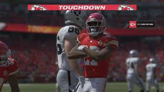 NFL Madden Sim Las Vegas Raiders at Kansas City Chiefs Week 14 2021 [upl. by Nauwaj]