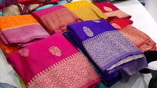 Chickpet Banglore Wholesale Exclusive Georgette Saree Collection Single Courier Avmadhyamakutumba [upl. by Nytnerb695]