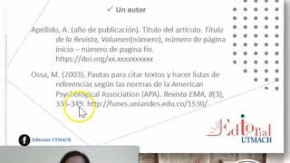 Referenciar un artículo con normas APA 7ma Edición [upl. by Giaimo]