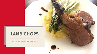 How to make LAMB CHOPS in the oven with baked asparagus DATE NIGHT [upl. by Isle]