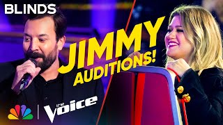 Jimmy Fallon Pranks the Coaches  The Voice Blind Auditions  NBC [upl. by Gayner]