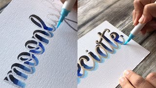 Best calligraphy lettering with a marker pen [upl. by Wilfreda]