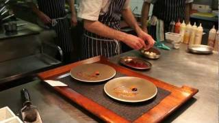 Plating Braised Beef Short rib with Red Pepper at LAutre Pied London [upl. by Kuhlman]