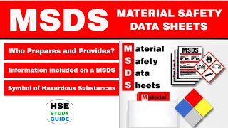 What is MSDS in hindi  MSDS  Material Safety Data Sheet  Safety Data Sheet  HSE STUDY GUIDE [upl. by Ardnuasak]