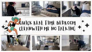 Quick Bedroom Clean With Me In Real Time No Talking [upl. by Maure]