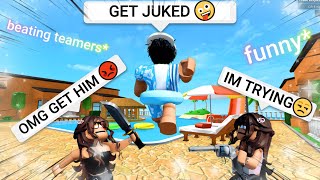 BEATING TEAMERS IN THE NEW MM2 SUMMER UPDATE🏖 [upl. by Aicenet]