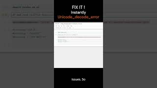 Fix Unicode UTF error in Python Pandas python pythonprogramming datascience pythontutorial code [upl. by Eserehc]