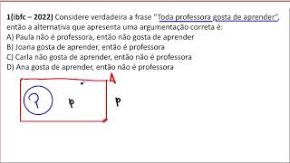 Argumentação Lógica  Banca IBFC 2022 [upl. by Adur]