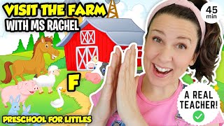 Learn Farm Animals with Ms Rachel  Animal Sounds Old MacDonald Had A Farm  Videos for Toddlers [upl. by Aaron]