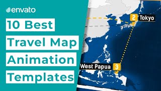 10 Best Travel Map Animation Templates [upl. by Pegma429]