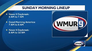 WMUR programming note Changes to newscast schedule Sunday morning [upl. by Ilime]