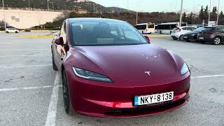 Tesla Model 3 Highland 2024 CERAMIC COATING Ultra Red Color [upl. by Christian]