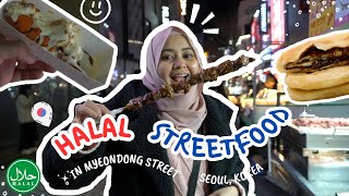 Halal Streetfood in Myeondong Street Seoul Korea [upl. by Essex]