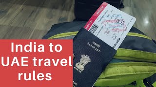 India to UAE travel updates Tamil  India to UAE flight travel rules [upl. by Zanas]