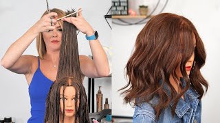 HOW TO  LONG LAYERED HAIRCUT  TUTORIAL  CLASSIC HAIRCUTS [upl. by Angelis606]