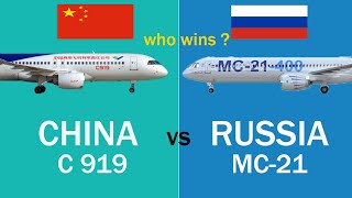 Comparison of Russian MC 21 vs Chinese C919 aircraft [upl. by Anrev]