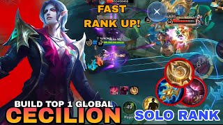 CECILION BEST ONE SHOT BUILD 2024  FAST RANK UP  SOLO RANK CECILION GAMEPLAY  MOBILE LEGENDS [upl. by Eahc151]