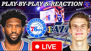 Philadelphia Sixers vs Utah Jazz Live PlayByPlay amp Reaction [upl. by Ennaharas]