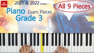 ABRSM Piano Grade 3  All 9 PIECES  2021amp2022 [upl. by Melas968]