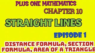 PLUS ONE MATHEMATICS CHAPTER 10 STRAIGHT LINES EPISODE 1 INTRODUCTION [upl. by Arakawa]