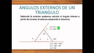 ángulos externos de un triangulo [upl. by Valera]