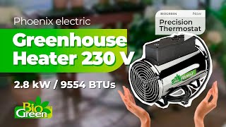 PHOENIX  Best Electric Heater for Greenhouse  Greenhouse Heating  BioGreen USA Inc [upl. by Ocirderf]