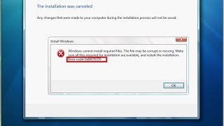 Ошибка при установке Windows 7 Windows не удается установить необходимые файлы 0x80070570 [upl. by Linsk]