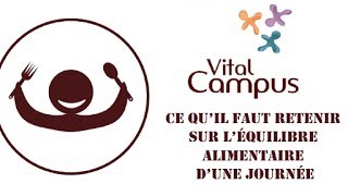 Ce quil faut retenir pour léquilibre alimentaire dune journée  Vital Campus [upl. by Neala]