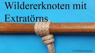 Wildererknoten mit Extratörns Poachers Knot with Extra Turns [upl. by Ynnel]