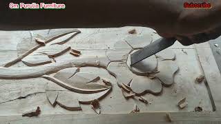 Wood carving skillsDoor design ideastutorial wood carving [upl. by Nodaj]