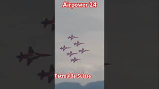 PATROUILLE SUISSE Airpower 24 aviation aerobatics airshow airplane fighterjet militaryaircraft [upl. by Erleena]