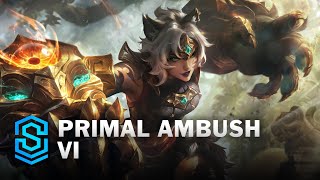 Primal Ambush Vi Skin Spotlight  League of Legends [upl. by Ahsitneuq752]